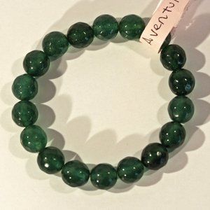 Genuine Green Aventurine Stone Stretch Bracelet